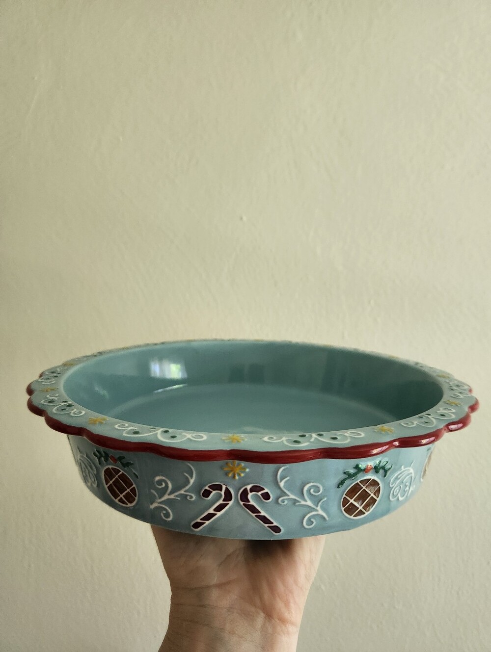 Anthropologie Ginger Pie Dish Blue - Picture 5 of 9